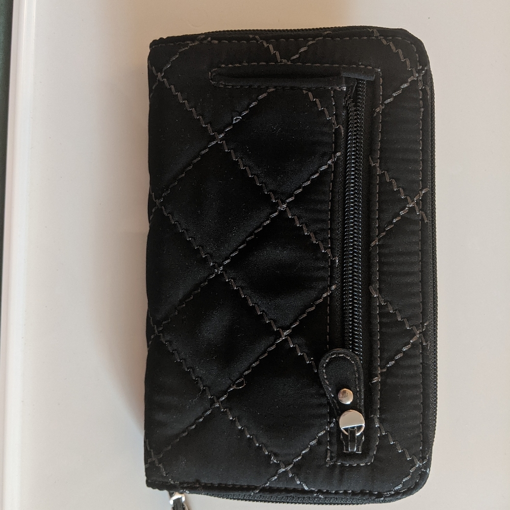 Vera Bradley Black Quilted Wallet - Picture 7 of 8